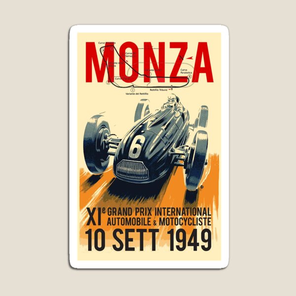 Aperçu de l'œuvre GRAND PRIX DE MONZA ; Impression de course automobile vintage classique créée et vendue par KadeJohnson.