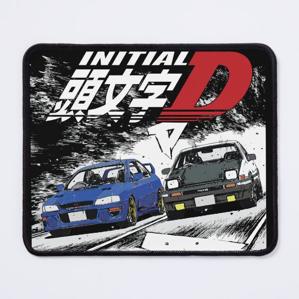Aperçu de l'œuvre Initial D - Mountain Drift Racing Tandem Takumi Fujiwara AE86 contre Bunta Fujiwara GC8 Chase créée et vendue par cowtownCOWBOY.