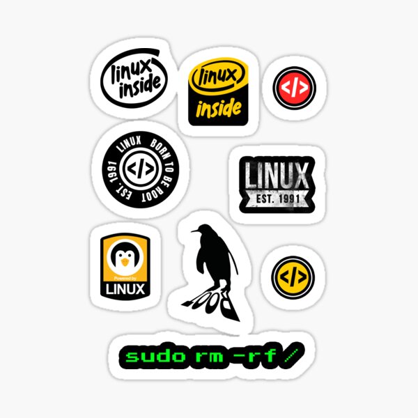 Item preview, Paquete de pegatinas Linux Ubuntu designed and sold by Nerd Shizzle.