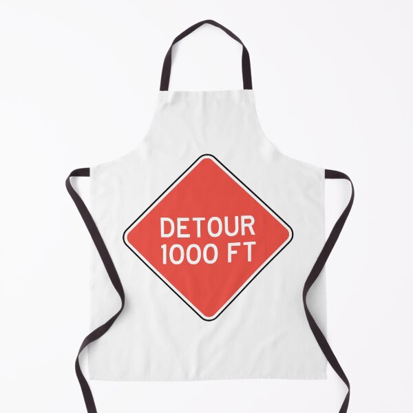 Item preview, Detour 1000 FT | Detour sign | White and Red designed and sold by rsty11.