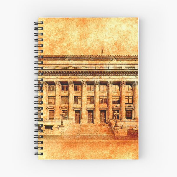 Item preview, Dallas Municipal Building blended on old paper designed and sold by NickoPrints.