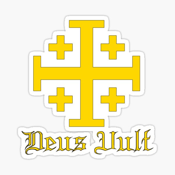 Artikelvorschau, Kreuzfahrerkreuz - Deus Vult - Gold entworfen und verkauft von EvaEV.