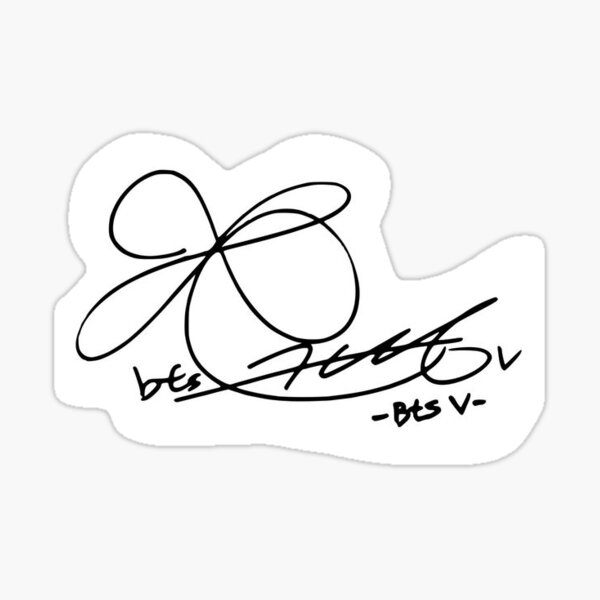 Aperçu de l'œuvre signature bts taehyung créée et vendue par Lunarxci.