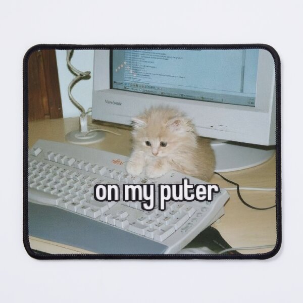 Item preview, Gatito en la computadora designed and sold by crtstatics.