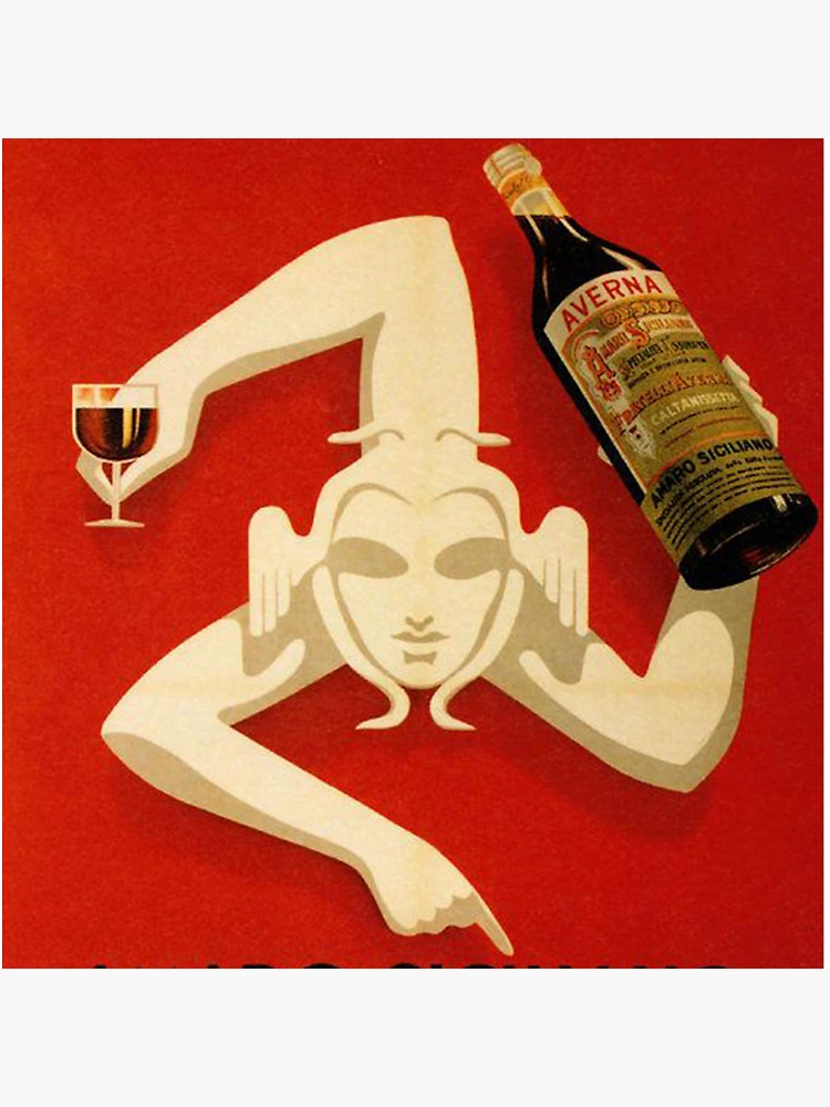 Thumbnail 5 of 5, Acrylic Block, Abstract Amaro Wine Poster designed and sold by siscy cgitx.
