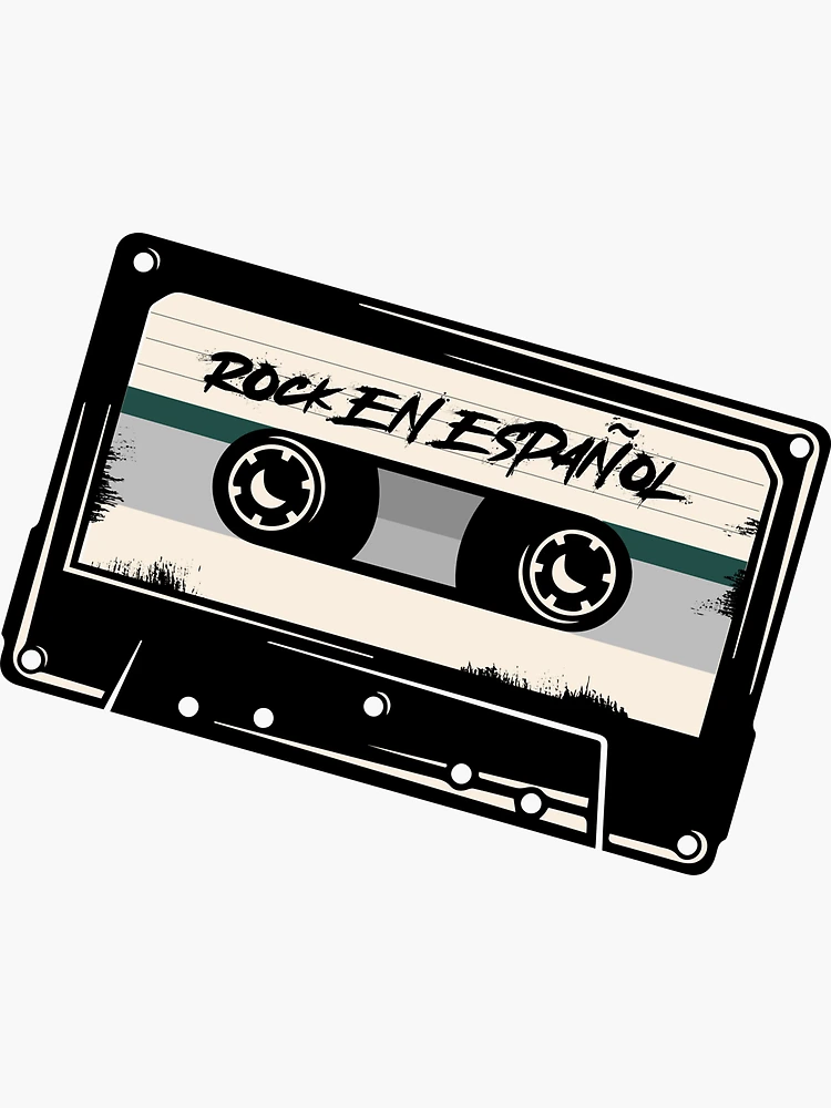 Imagen 3 de 3, Pegatina con la obra rock en español, diseñada y vendida por LatinoPower.