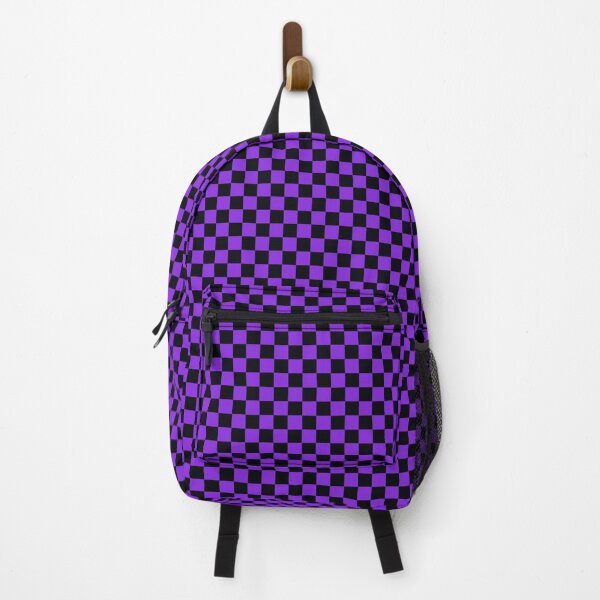 Aperçu de l'œuvre Damier Proton Violet et Noir créée et vendue par Texterns.