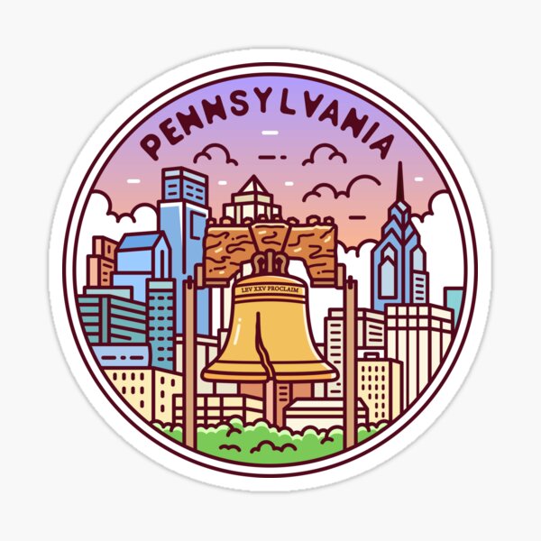 Aperçu de l'œuvre Pennsylvanie | Insigne illustré PA | Rétro Vintage | Nature créée et vendue par AtlasCreativeCo.