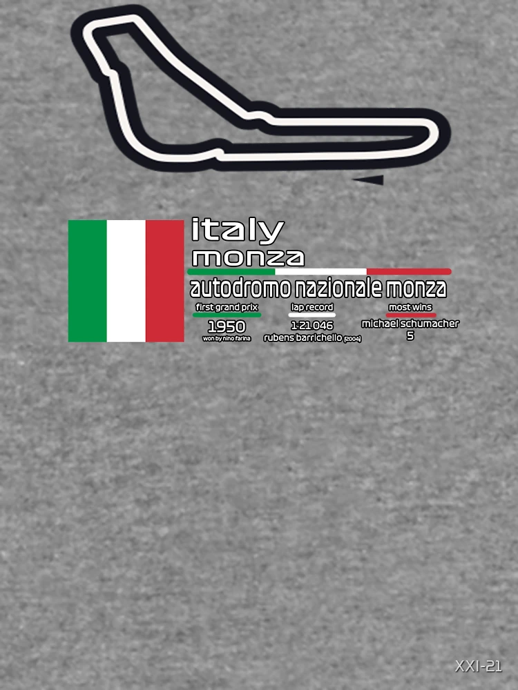 Imagen 6 de 6, Sudadera ligera con la obra Monza F1 Records (Autodromo Nazionale Monza), diseñada y vendida por XXI-21.
