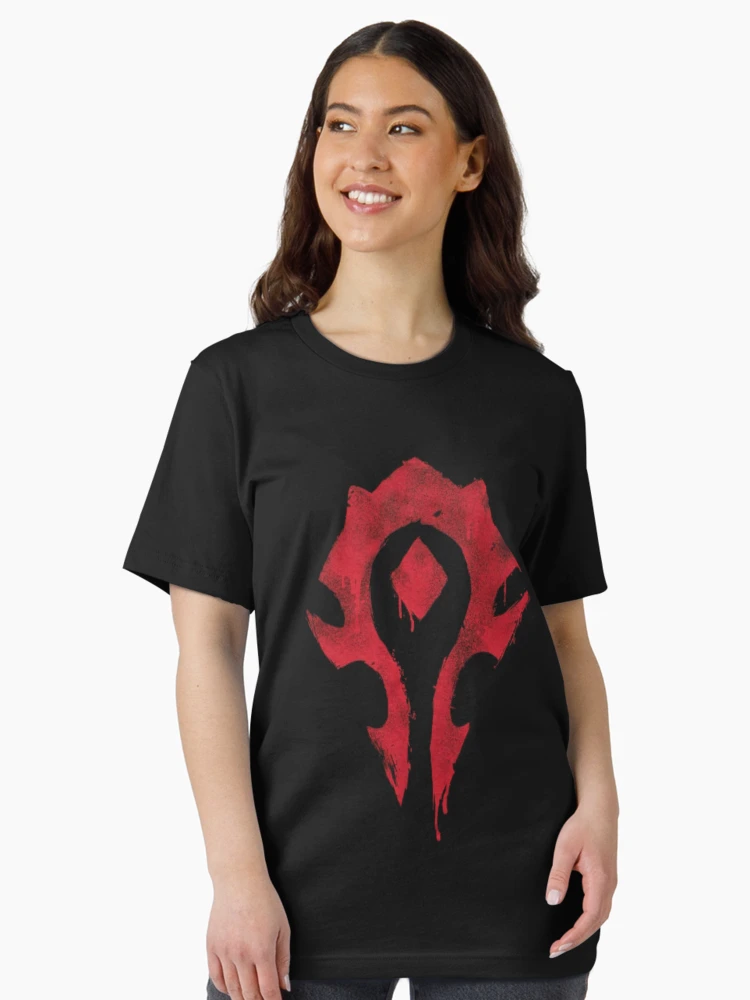 Aperçu 3 sur 7. T-shirt essentiel avec l'œuvre Le t-shirt classique du logo de la horde sanglante créée et vendue par katiaros133.