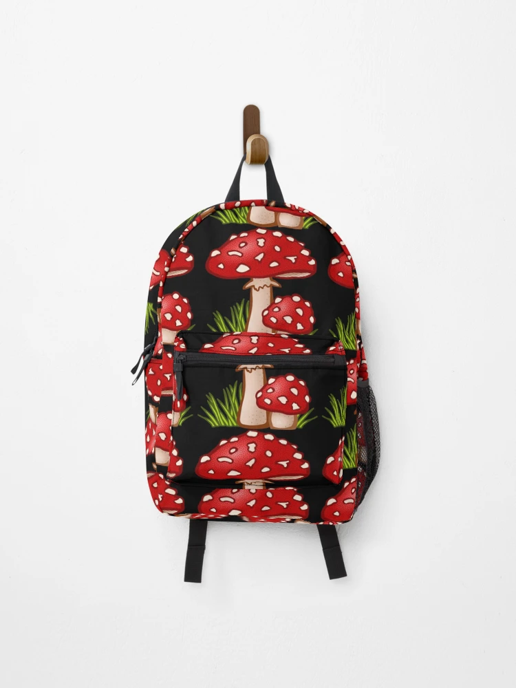 Thumbnail 1 of 3, Backpack, Fly agaric red mushroom designed and sold by GaliYoga.
