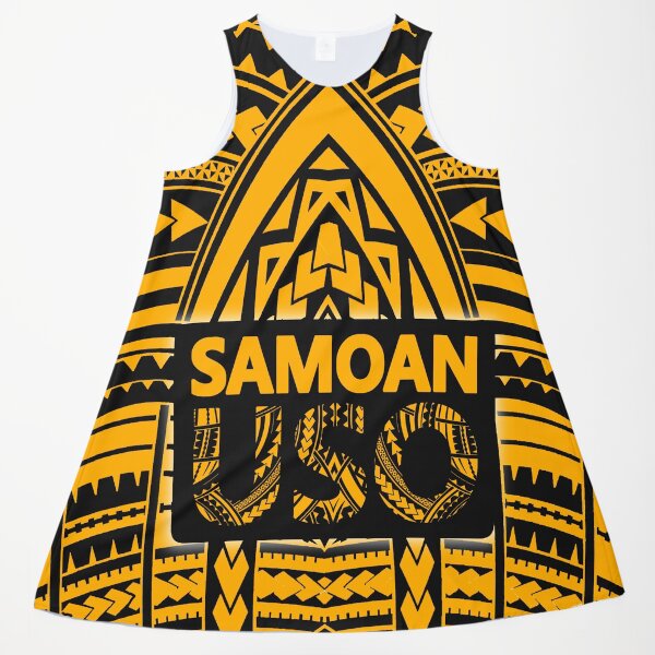Aperçu de l'œuvre Samoan Uso spécial imprimé tribal créée et vendue par RocFashions.