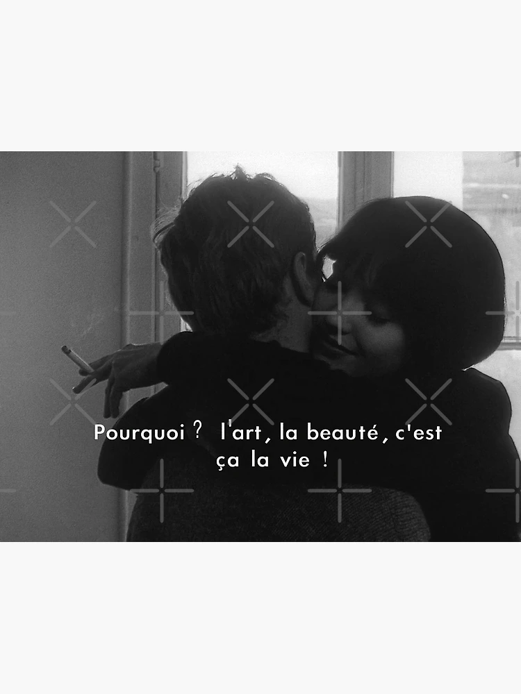 Aperçu 2 sur 2. Carte postale avec l'œuvre Pourquoi ? L'art, la beauté, c'est ça la vie ! - Vivre Sa Vie - Jean Luc Godard - Anna Karina créée et vendue par artandpop.
