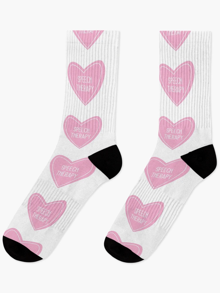 Thumbnail 1 of 5, Socks, Speech Therapy Heart designed and sold by teesaurus.