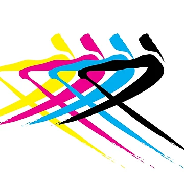 Artwork thumbnail, Rower in CMYK ink 4 by Tam-Ara