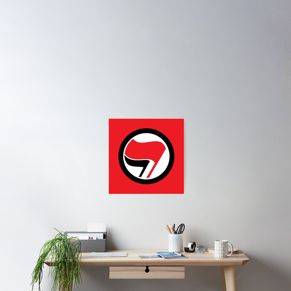 Vista previa del artículo con la obra «Póster», diseñado y vendido por Anti-fascist Store.