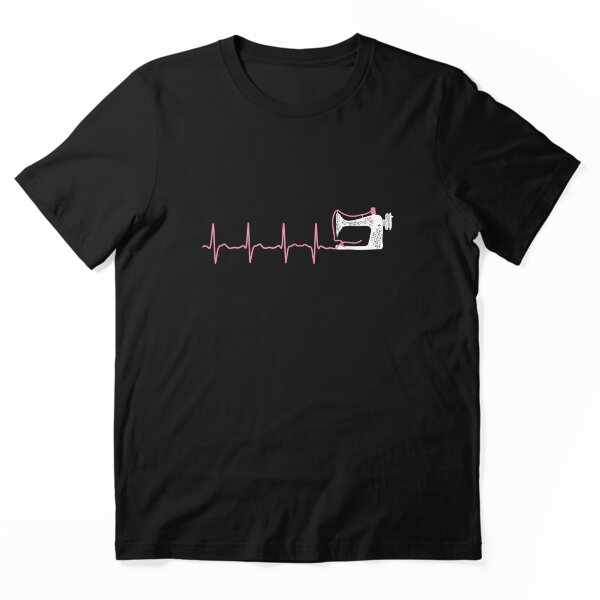 Item preview, Acolchado Acolchado Ropa Costura Regalos Camiseta Latido del corazón EKG designed and sold by DKshowmaker.