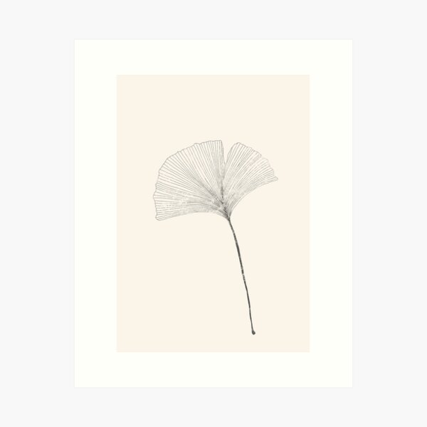 Aperçu de l'œuvre Imprimé feuille de gingko texturé créée et vendue par houseplantbabe.