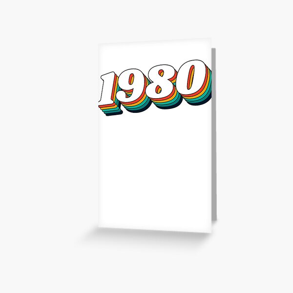 Aperçu de l'œuvre 1980 Retro Label, 1980 Vintage Birthday créée et vendue par favestore.