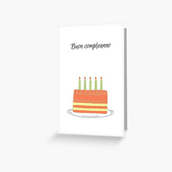 Item preview, Tarjeta de cumpleaños en italiano con texto en italiano (Buon compleanno - Biglietto d'auguri) designed and sold by Pommallina.