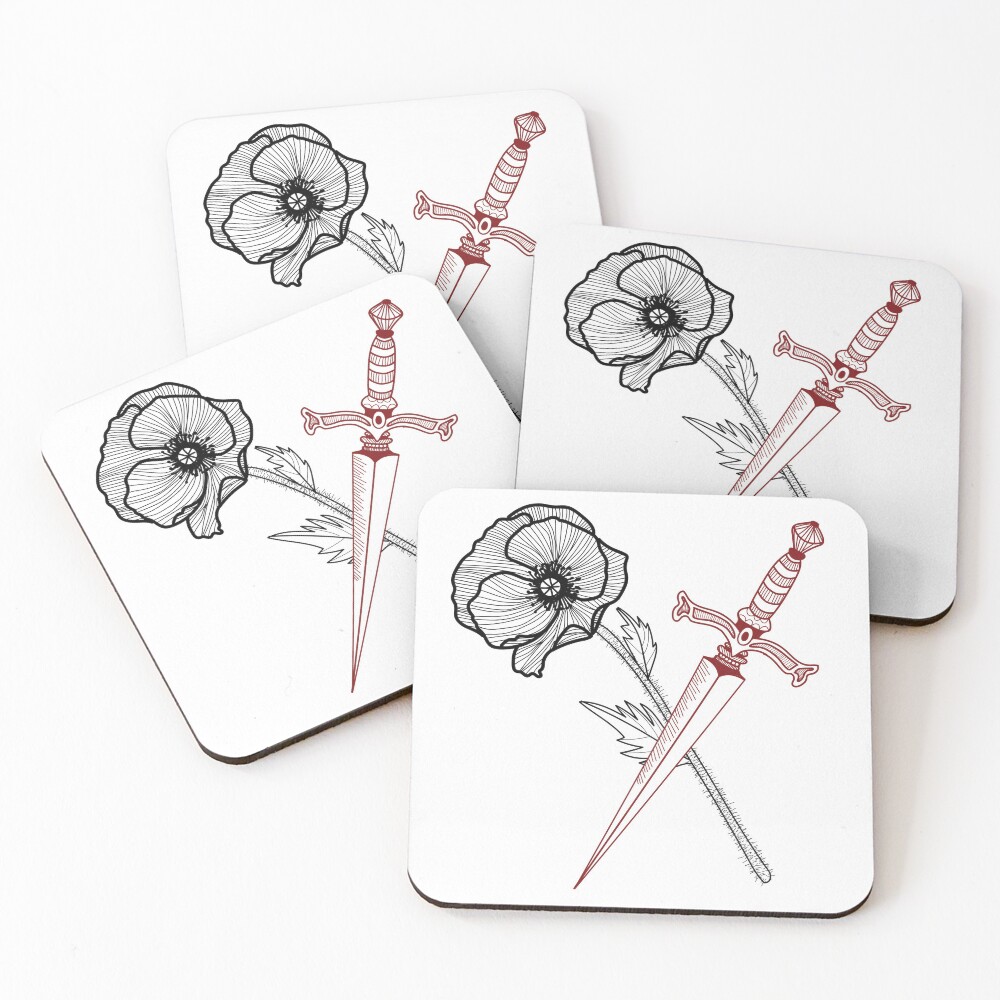 Aperçu de l'œuvre Dessous de verre (lot de 4) créée et vendue par ChloeeChaos.