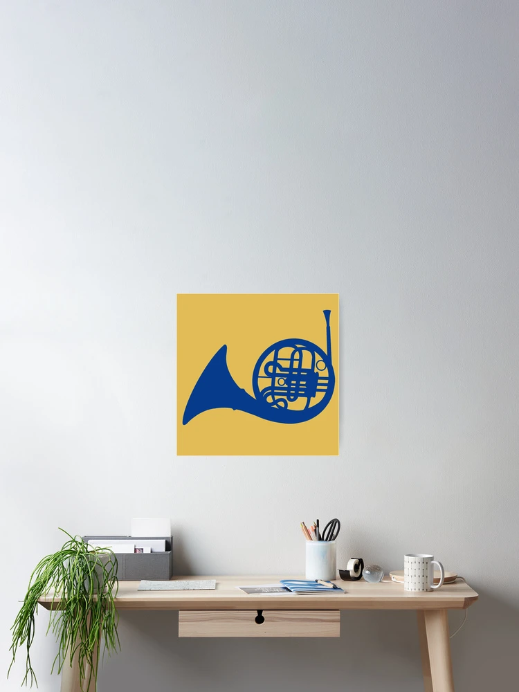 Thumbnail 2 of 3, Poster, The Blue French Horn designed and sold by senaeksi.