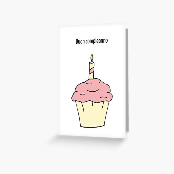 Item preview, Tarjeta de cumpleaños en italiano con texto en italiano (Buon compleanno - Biglietto d'auguri) designed and sold by Pommallina.