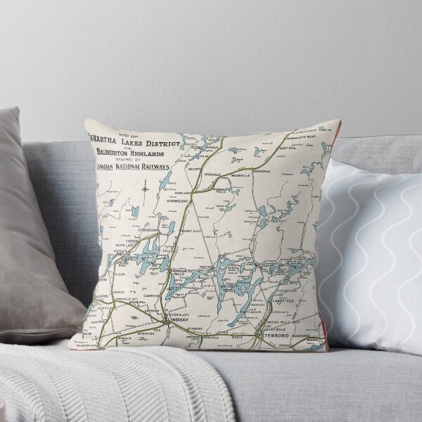 Artikelvorschau, Vintage Karte von Kawartha Lakes District und Haliburton Highlands entworfen und verkauft von Gin Neko.