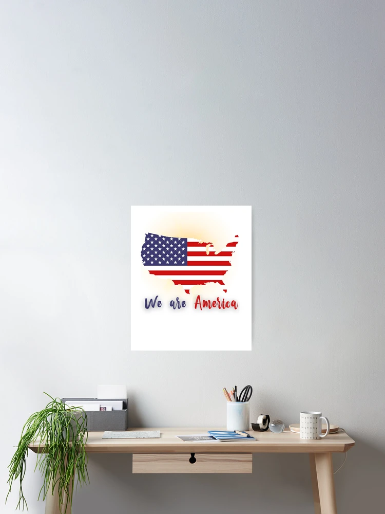 Thumbnail 2 of 3, Poster, We Are America Shirt designed and sold by MiniLuna.