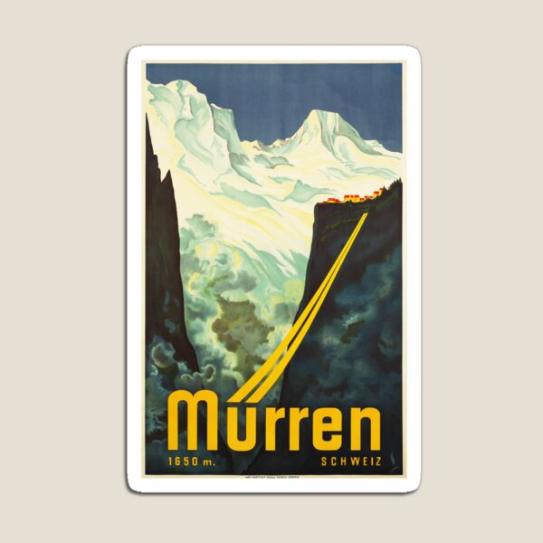 Item preview, MURREN 1650m SUIZA Vintage Travel Poster 1935 de Martin Peikert designed and sold by retroposters.