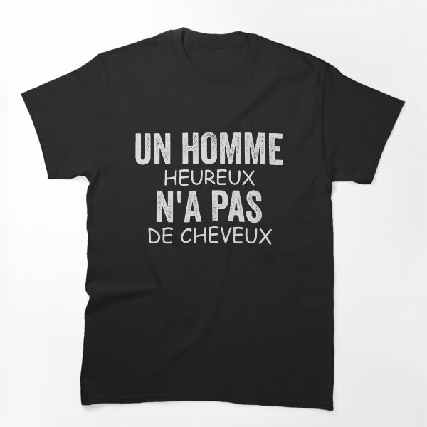 Aperçu de l'œuvre Un Homme Heureux N'a Pas De Cheveux Cadeau Pour Chauve créée et vendue par Ismaibeen.