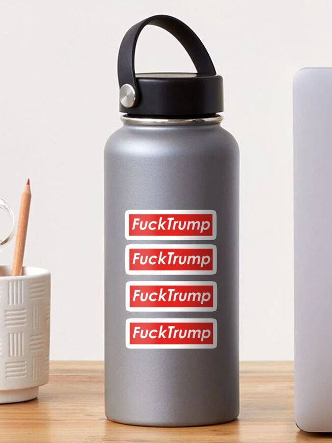 Thumbnail 1 of 3, Sticker, Fuck Trump designed and sold by derP.