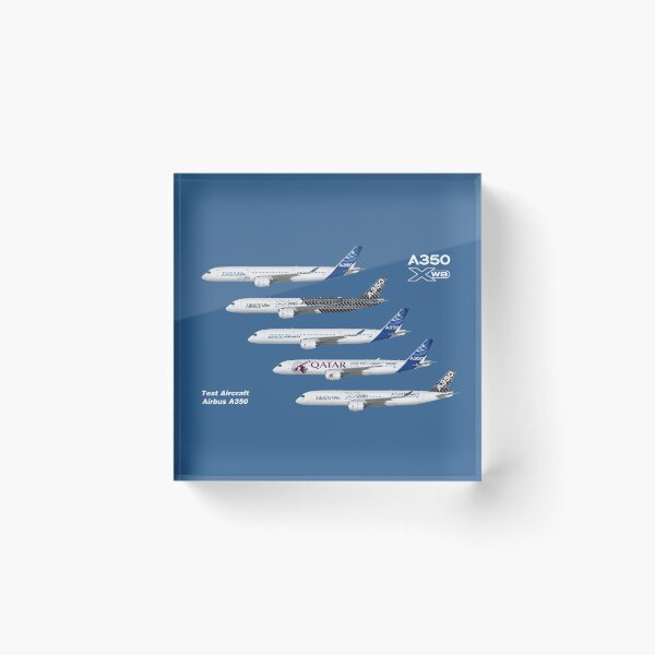 Item preview, Ilustración de la flota de aviones de prueba Airbus A350 designed and sold by Steve H Clark.