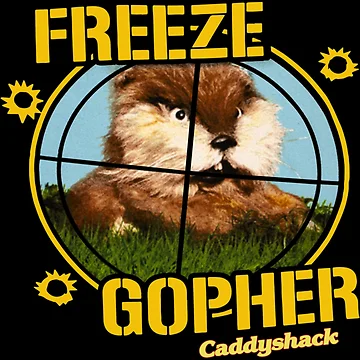 Artwork thumbnail, Caddyshack Film Freeze Gopher Tri-blend by RosieTees