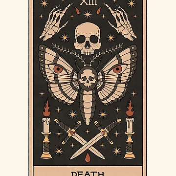 Aperçu de l'œuvre La Mort - Tarot des Papillons de Thiago Corrêa