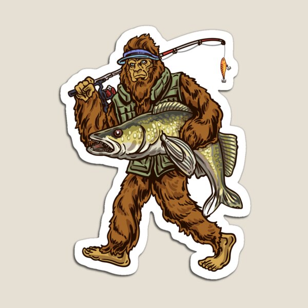 Aperçu de l'œuvre Walleye Fishing Bigfoot Hunter Fisherman Gift créée et vendue par Jon S.