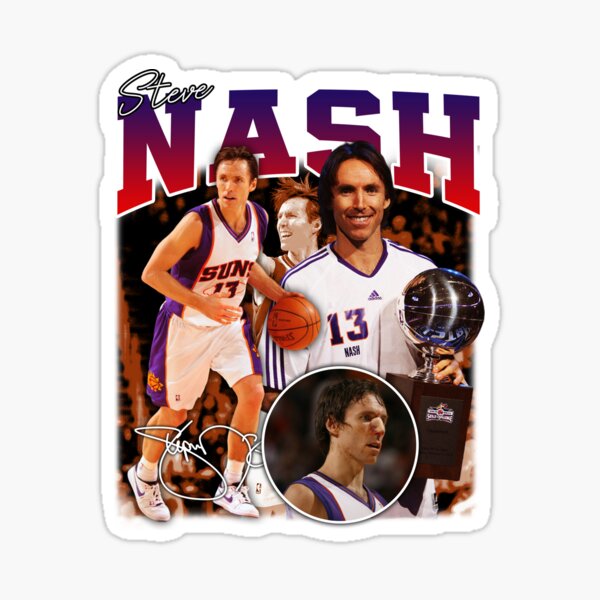 Aperçu de l'œuvre Steve Nash Phoenix Basketball Légende MVP Signature Vintage Rétro Années 80 Années 90 Bootleg Rap Style créée et vendue par LedanWyman.