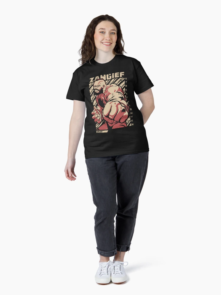 Aperçu 4 sur 7. T-shirt classique avec l'œuvre Bagarreur Zangief créée et vendue par MANGA Crusade.