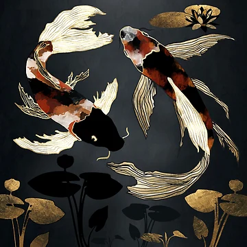 Artwork thumbnail, Metallic Koi IV by spacefrogdesign