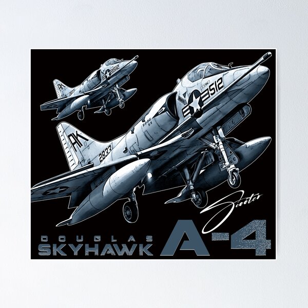 Aperçu de l'œuvre Porte-avions subsonique Douglas A-4 Skyhawk de l'US Navy créée et vendue par Aerolovers.