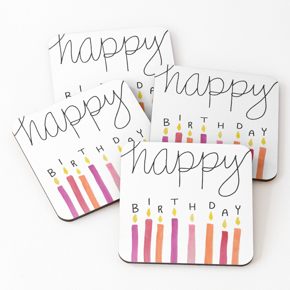 Aperçu de l'œuvre Dessous de verre (lot de 4) créée et vendue par Spitfire July Doodles.