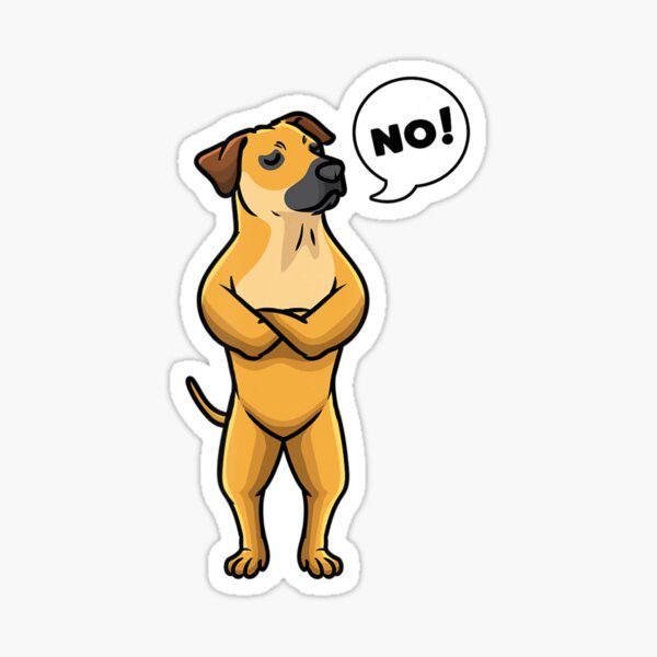 Aperçu de l'œuvre Jaune Noir Bouche Cur Stubborn No Dog créée et vendue par SaHoad.