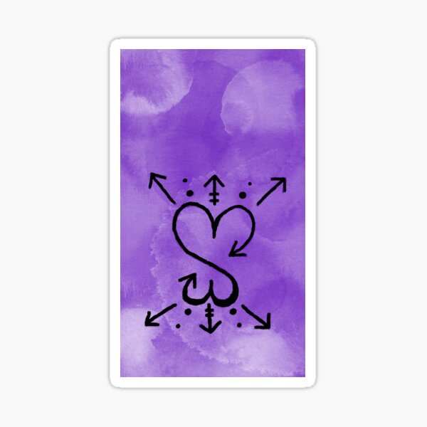 Artikelvorschau, Negative Energie hinterlässt mein Herzsymbol-Tattoo entworfen und verkauft von Wandcraft.