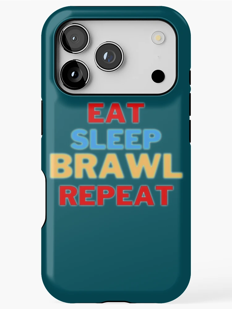 Thumbnail 1 of 4, iPhone Case, eat sleep brawl repeat designed and sold by TopCoice.