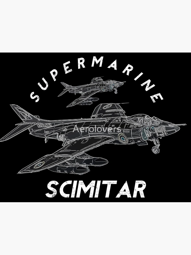 Imagen 3 de 3, Pegatina con la obra Avión de combate Supermarine Scimitar, diseñada y vendida por Aerolovers.