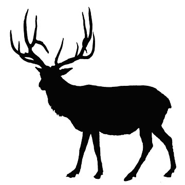 Artwork thumbnail, Bull elk Silhouette by Saltypro