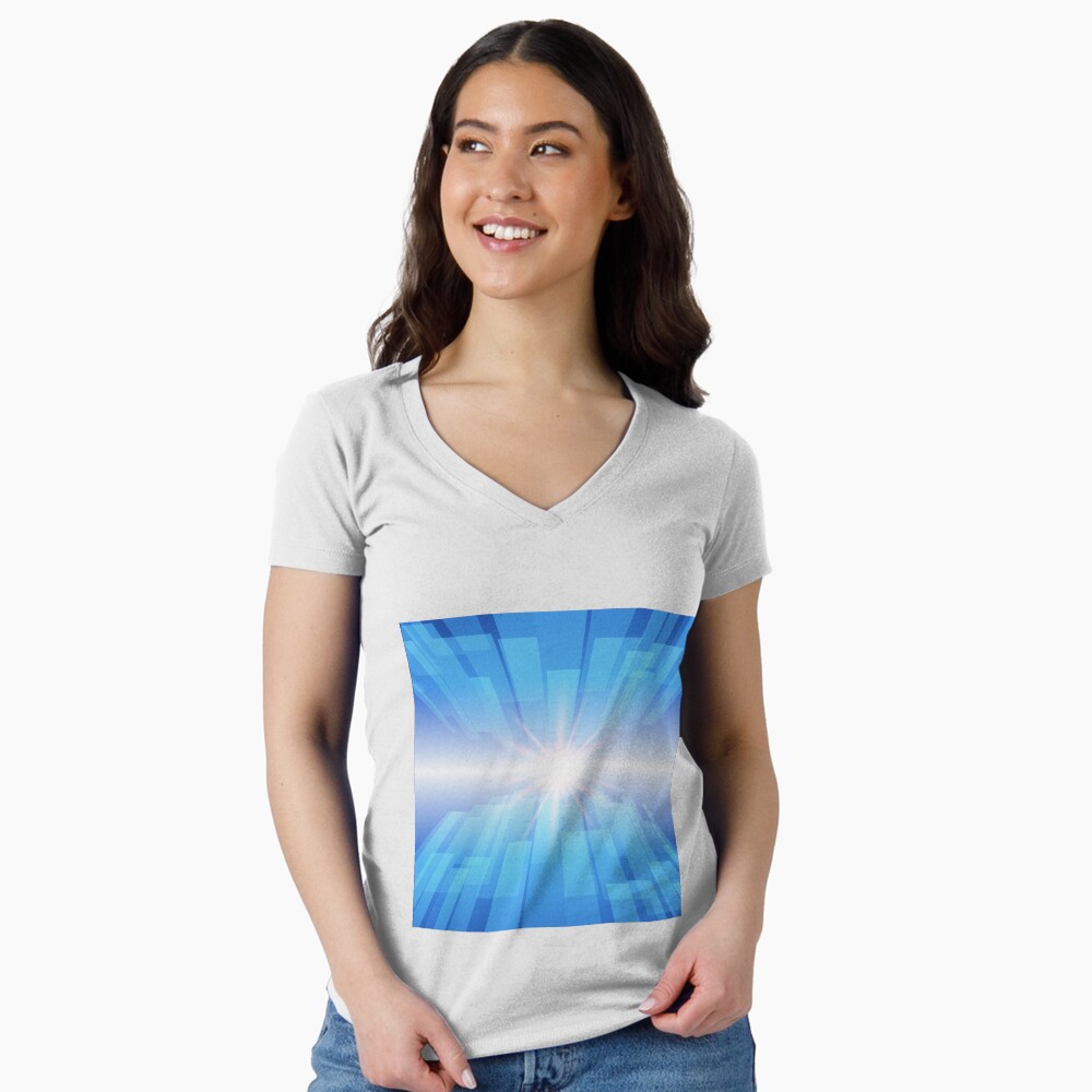 Item preview, Fitted V-Neck T-Shirt designed and sold by designer437.