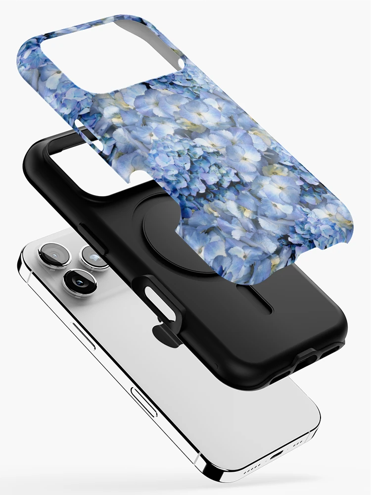 Imagen 2 de 4, Funda de iPhone con la obra Hortensias azules - arte floral, diseñada y vendida por MarionsArt.