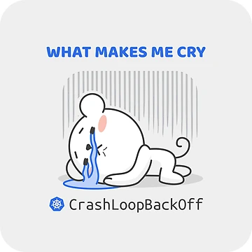 Imagen de la obra Kubernetes – Meme de CrashLoopBackOff de cookieandcode