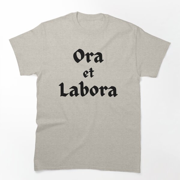 Item preview, Lema académico Ora et Labora Latín para orar y trabajar, regla católica de San Benito designed and sold by IceCreamMuseum.